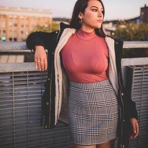 Black and white chevron skirt